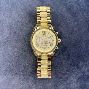 Michael Kors Bradshaw Gold Dial Gold Steel Strap Watch